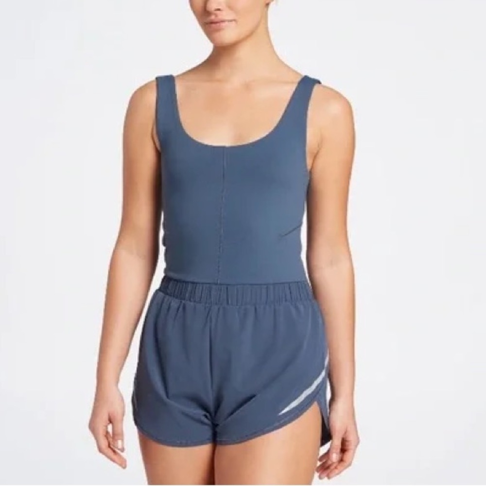 Calia Run Sleeveless Romper in Blue | L